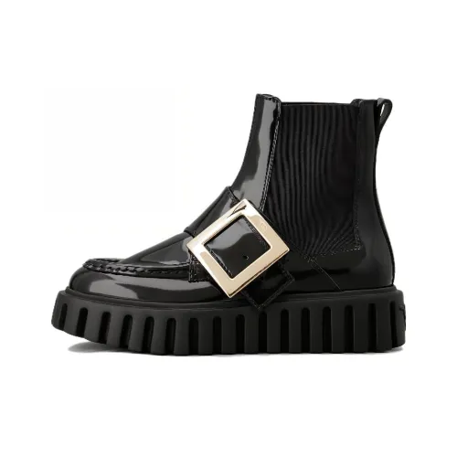 Roger Vivier VIV' Go Толстый Короткий Челси Женские Черный