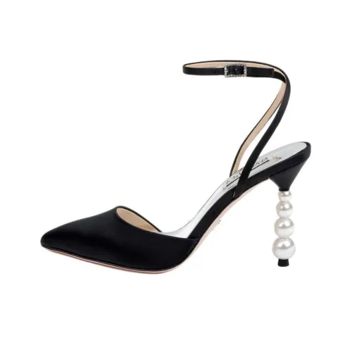Badgley Mischka Indie Pearl Нестандартный каблук Высокие каблуки 9,5 см Женские Черный