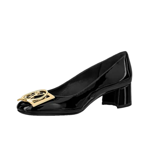 LOUIS VUITTON Madeleine Грубый каблук Высокие каблуки Женские Темно-черный