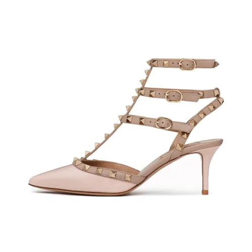Valentino Rockstud Узкий каблук Высокие каблуки 6,5 см Женские Розовый
