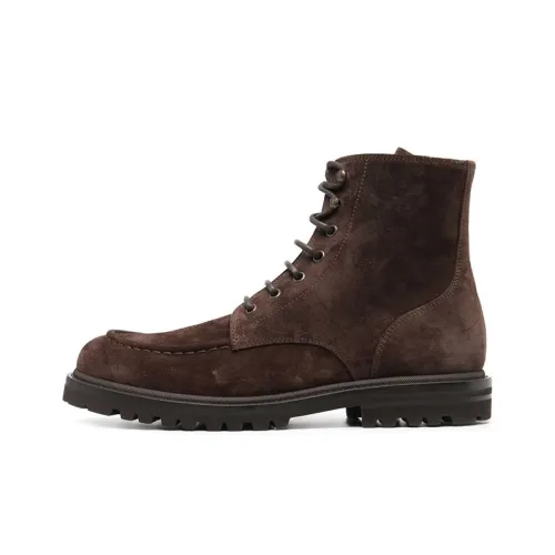 BRUNELLO CUCINELLI Ботильоны Мужские Красно-коричневые