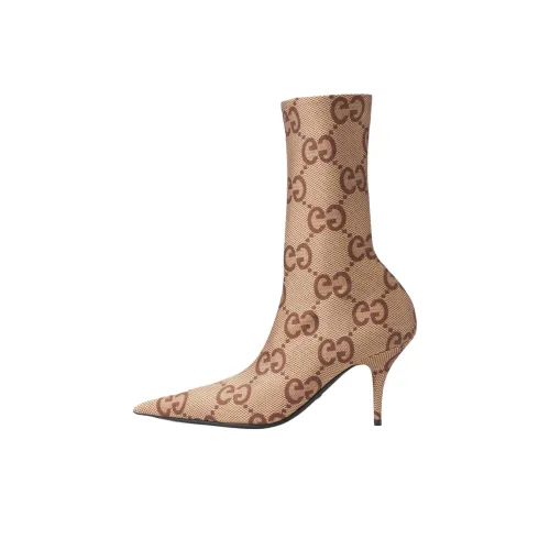 GUCCI The Hacker Project Ботильоны 7,8 см Женские Коричневый