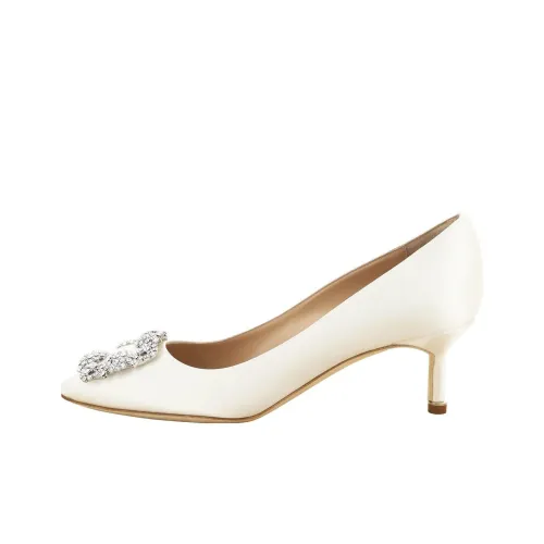 MANOLO BLAHNIK Узкий каблук Высокие каблуки 5 см Женские Белые