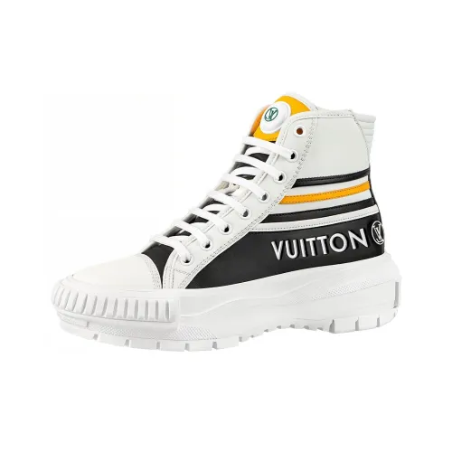 LOUIS VUITTON Squad Ankle Длина Стильные Скейтбординги Женские Черный Белый Желтый