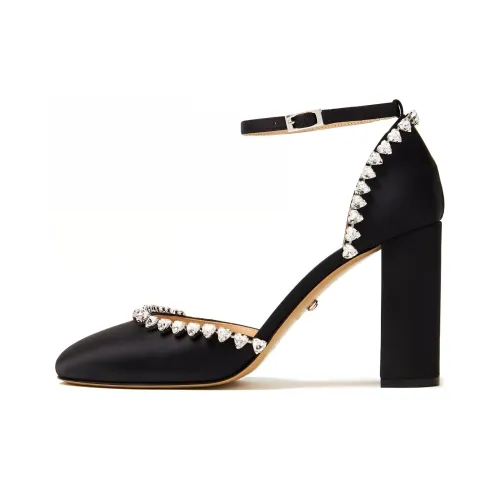 MACH MACH Грубый каблук Высокие каблуки 9,5 см Женские Черный