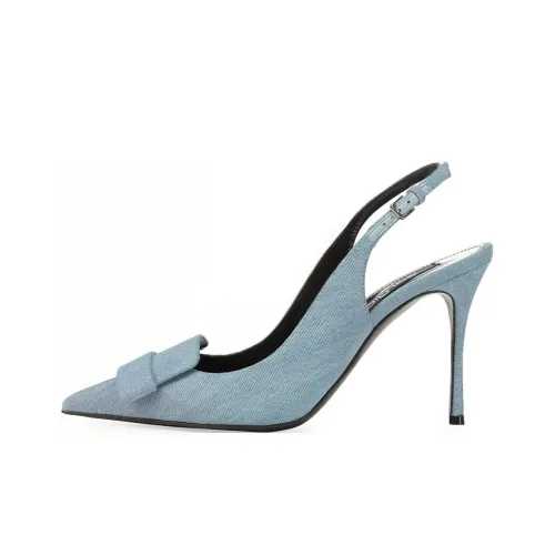 SERGIO ROSSI Узкий каблук высокий каблук 8 см женский синий