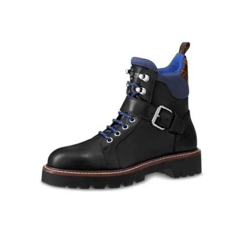 LOUIS VUITTON Territory RANGER Martin Boot Женские Синий Черный