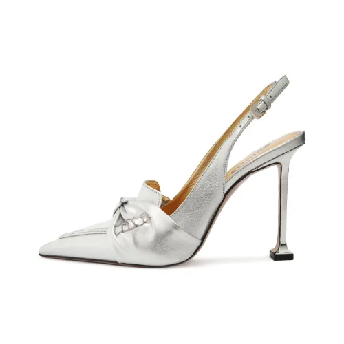 Schutz Fiorella Бокат Высокие каблуки 10 см Женские Серебристые