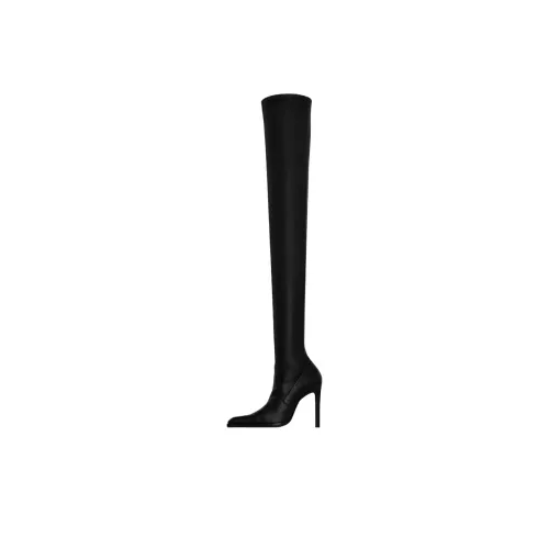 SAINT LAURENT Nina Over The Knee Boots 11cm Женские Черные