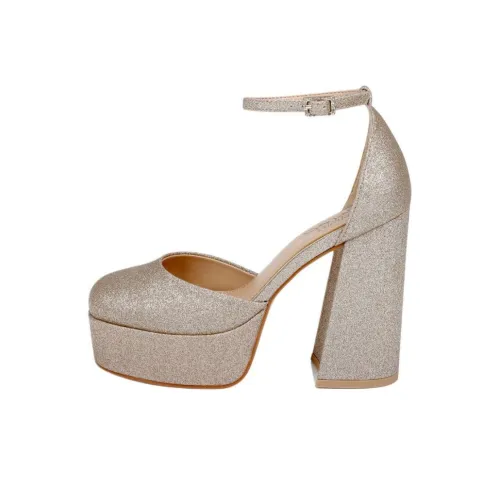 Badgley Mischka GIADA Высокий грубый каблук 11,5 см Женские Золотой