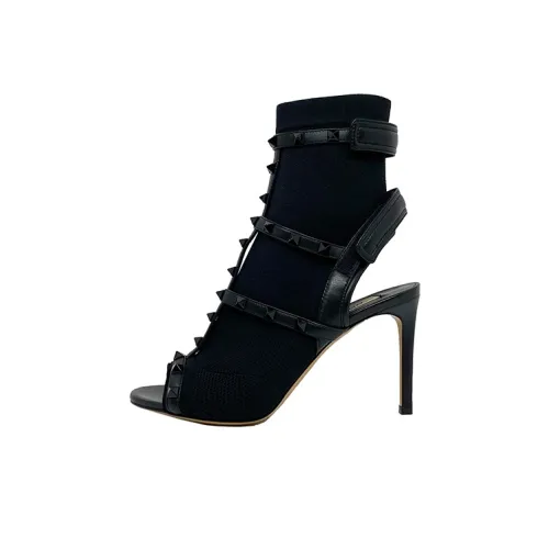 Valentino Стильные Сандалии 9 см Женские Черные