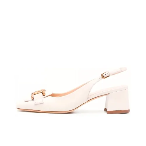 TOD'S Грубый каблук Высокие каблуки 5,5 см Женские Белые