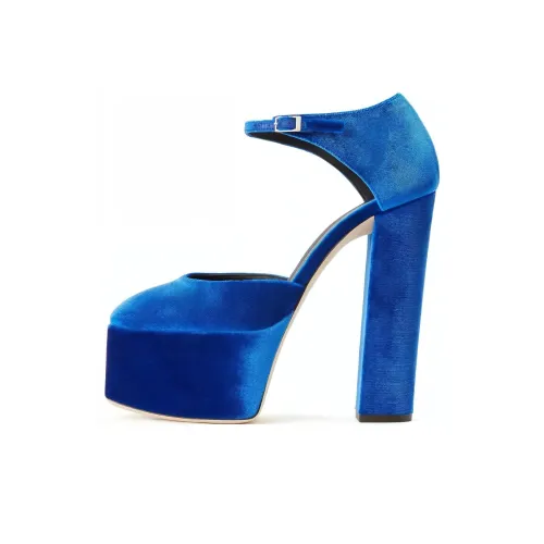 Giuseppe Zanotti GZ New Betty Грубый каблук Высокие каблуки Женские Синий