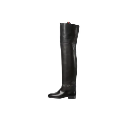 GUCCI Застежка Horsebit Over The Knee Boots Женские Черные