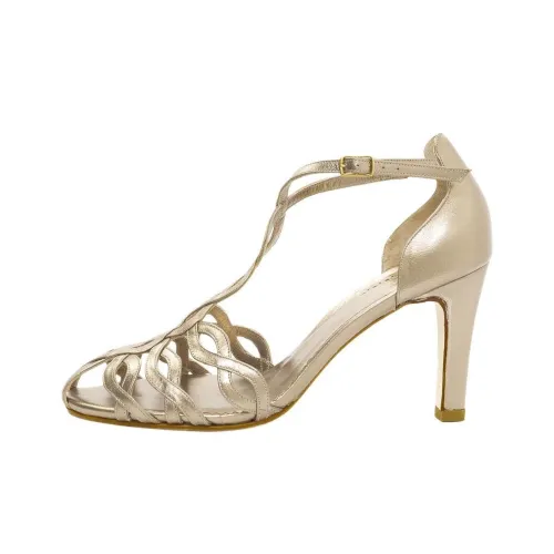Sarah Chofakian Песочный Lia Diana Низкий каблук Высокий каблук 7,5 см Женский Золотой