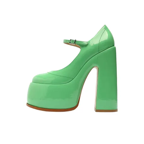 Schutz Zayne Грубый каблук Высокие каблуки 16,4CM Женские Зеленый