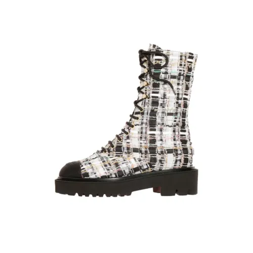 CHANEL Ботильоны Женские Белые Черные