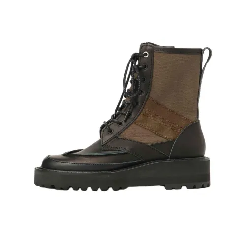Yohji Yamamoto Короткий MID Martin Boot 4,5 см Женские Хаки