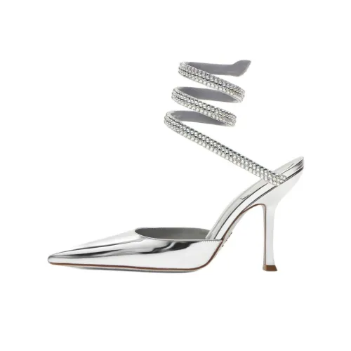 RENE CAOVILLA Cleo Узкий каблук Высокие каблуки 10,5 см Женские Серебристый