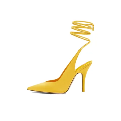 The Attico Venus Узкий каблук Высокие каблуки 10,5 см Женские Желтый