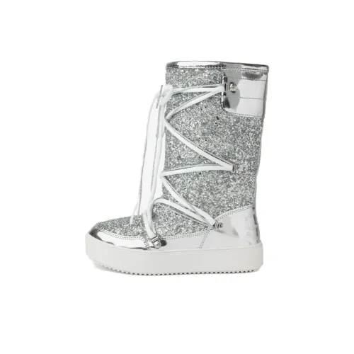 CHIARA FERRAGNI Высокие сноубутсы до колена Женские Серебряные