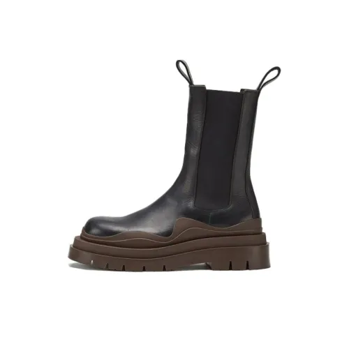 Bottega Veneta Tire Chelsea Короткий Челси Мужской Черный Коричневый