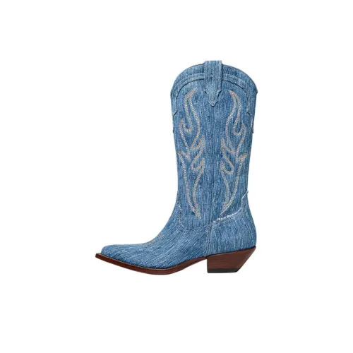 SONORA BOOTS Santa FE Колено Высокие сапоги 3,5 см Женские Синий
