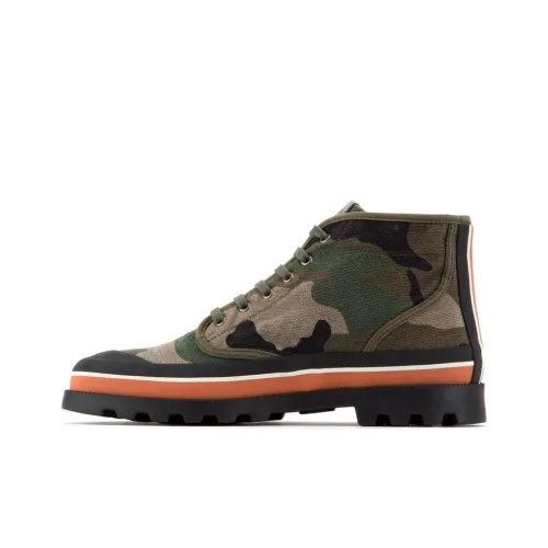 Valentino Короткий MID Martin Boot Мужской Камуфляж Зеленый