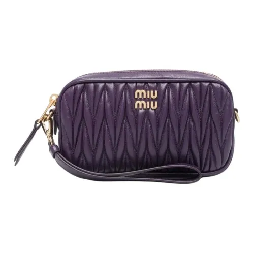 MIU MIU Телячья кожа Клатч Женский Фиолетовый