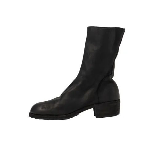 GUIDI x Yohji Yamamoto CARF с рельефным узором Ботильоны Мужские Черные