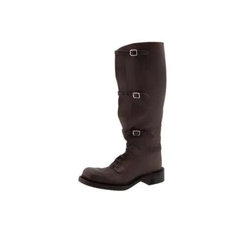 MIU MIU Женские сапоги на высоком каблуке Коричневый