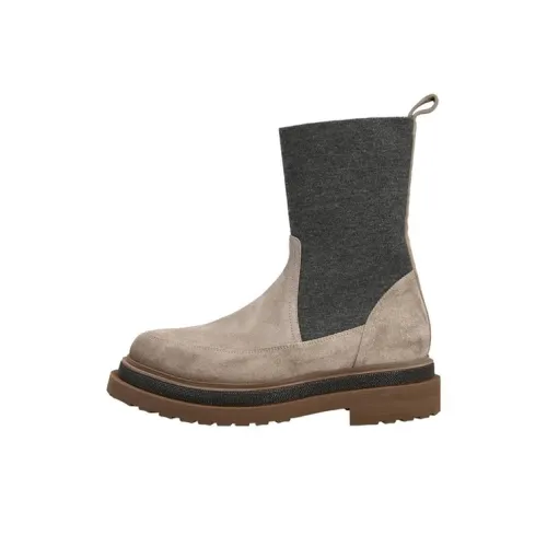 BRUNELLO CUCINELLI Ботильоны Женские Светлый Умбра