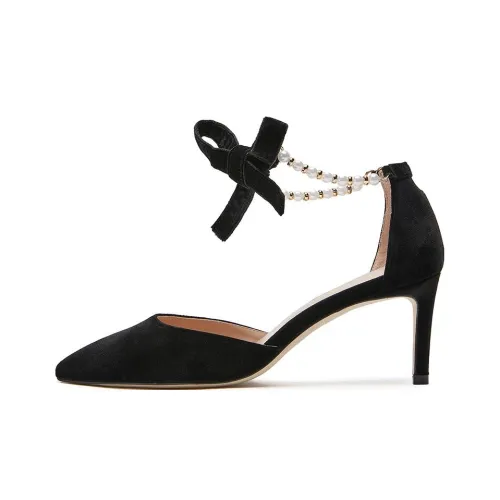 Stuart Weitzman SW Узкий каблук Высокие каблуки 7,5 см Женские Черный