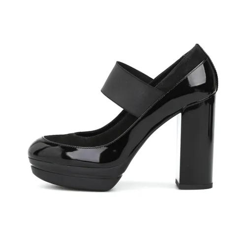 HOGAN H299 Грубый каблук Высокие каблуки 11 см Женские Черный