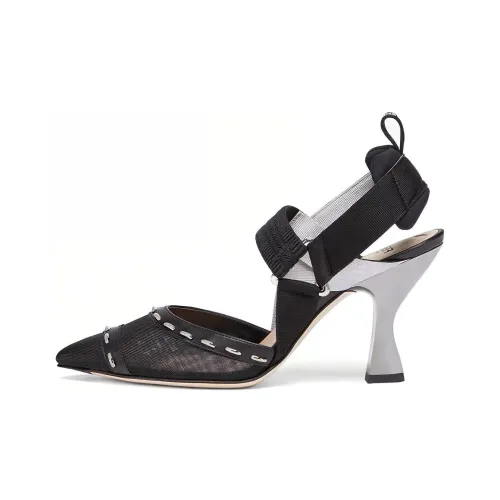 FENDI Colibri Низкий каблук Высокий каблук Женский Черный