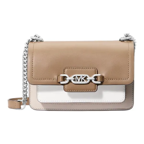 MICHAEL KORS Heather Покрытый холст Сумка через плечо Мини Женская Коричневый и Серый