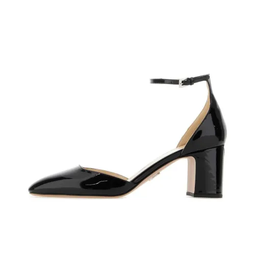 PRADA Грубый каблук Высокие каблуки 6,5 см Женские Черный