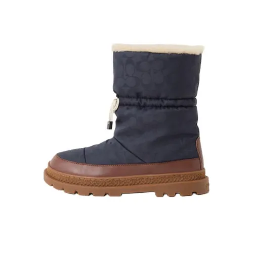 COACH Восстановленный Короткий Сноубутсы Мужской Синий