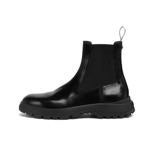 VERSACE Короткий Челси Мужской Черный