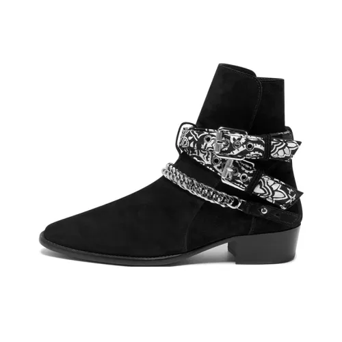 AMIRI Bandana Buckle Ботильоны Мужские Черные