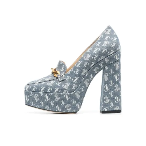 Jimmy Choo Tilda 140 Грубый каблук Высокие каблуки 14 см Женские Синий