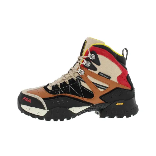 FILA Высокие Топы Уличная Обувь Мужская Бежево-Черная