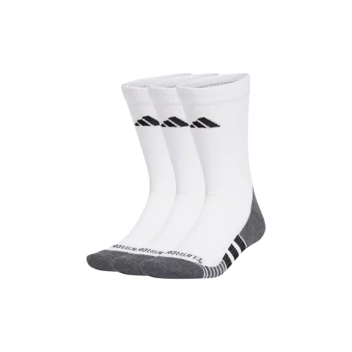 Adidas 3 шт Белый Унисекс MID Носки до икры