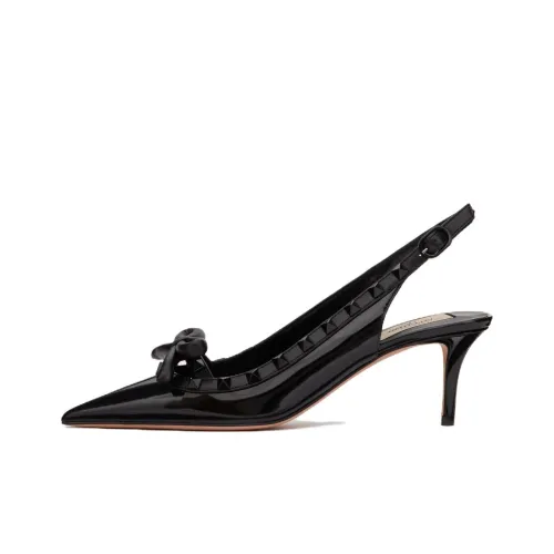 Valentino Rockstud Узкий каблук Высокие каблуки 6 см Женские Черный