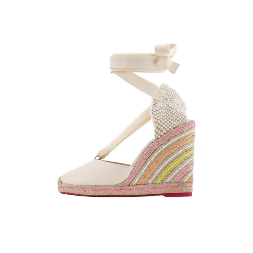 SOPHIA WEBSTER Valentina Клиновидный каблук Высокие каблуки 11 см Женские Бежевый