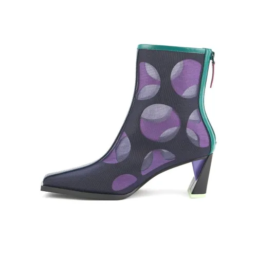 UNITED NUDE Zink Сетка Boot Mid Ankle Ботинки 6 см Женские Черный