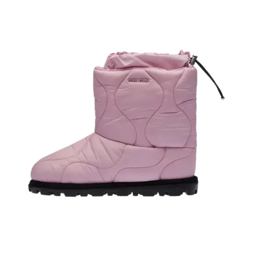 MIU MIU MID Голень Ботинки Женские Розовый