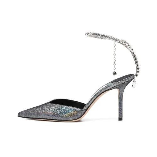 Jimmy Choo Saeda Высокие каблуки Серебристые Женские