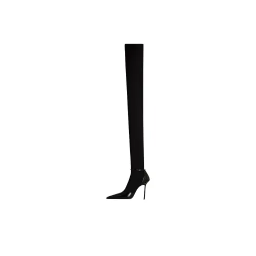 SAINT LAURENT Lee Over The Knee Boots 11cm Женские Черные
