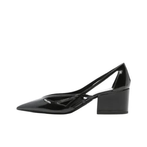 PRADA Грубый каблук Высокие каблуки 5,5 см Женские Черный